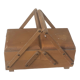 Sewing box in old varnished wood