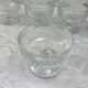 Lot de 10 coupes à dessert vintage en verre côtelé