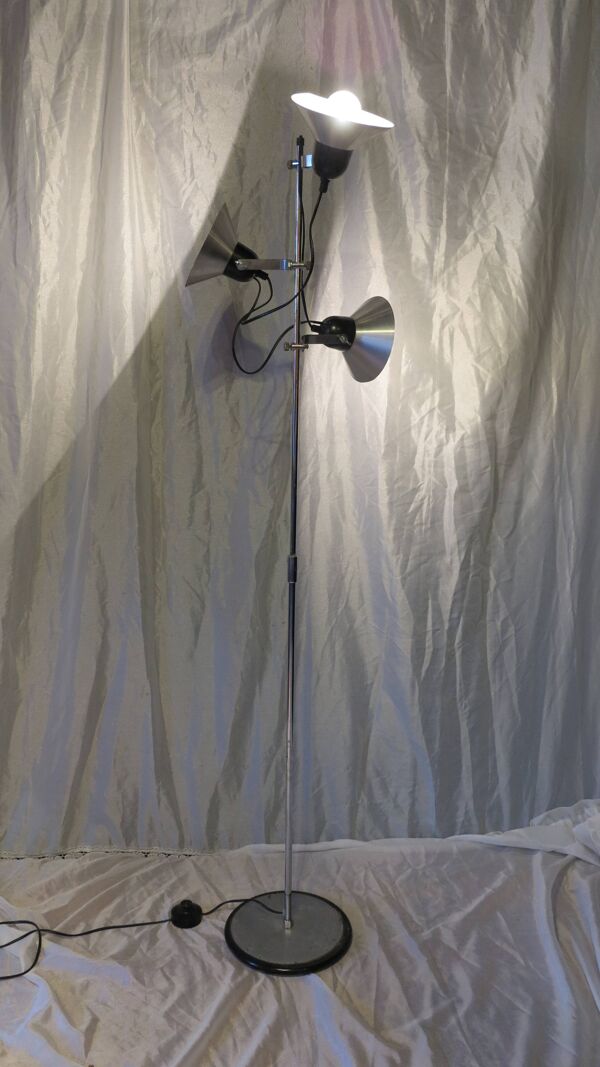 Lampadaire chromé 3 lampes réglables