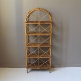 Vintage rattan library