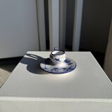 Dutch white and blue candlestick with windmill pattern H5 D10