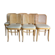 Serie 6 chaises bistrot cannées