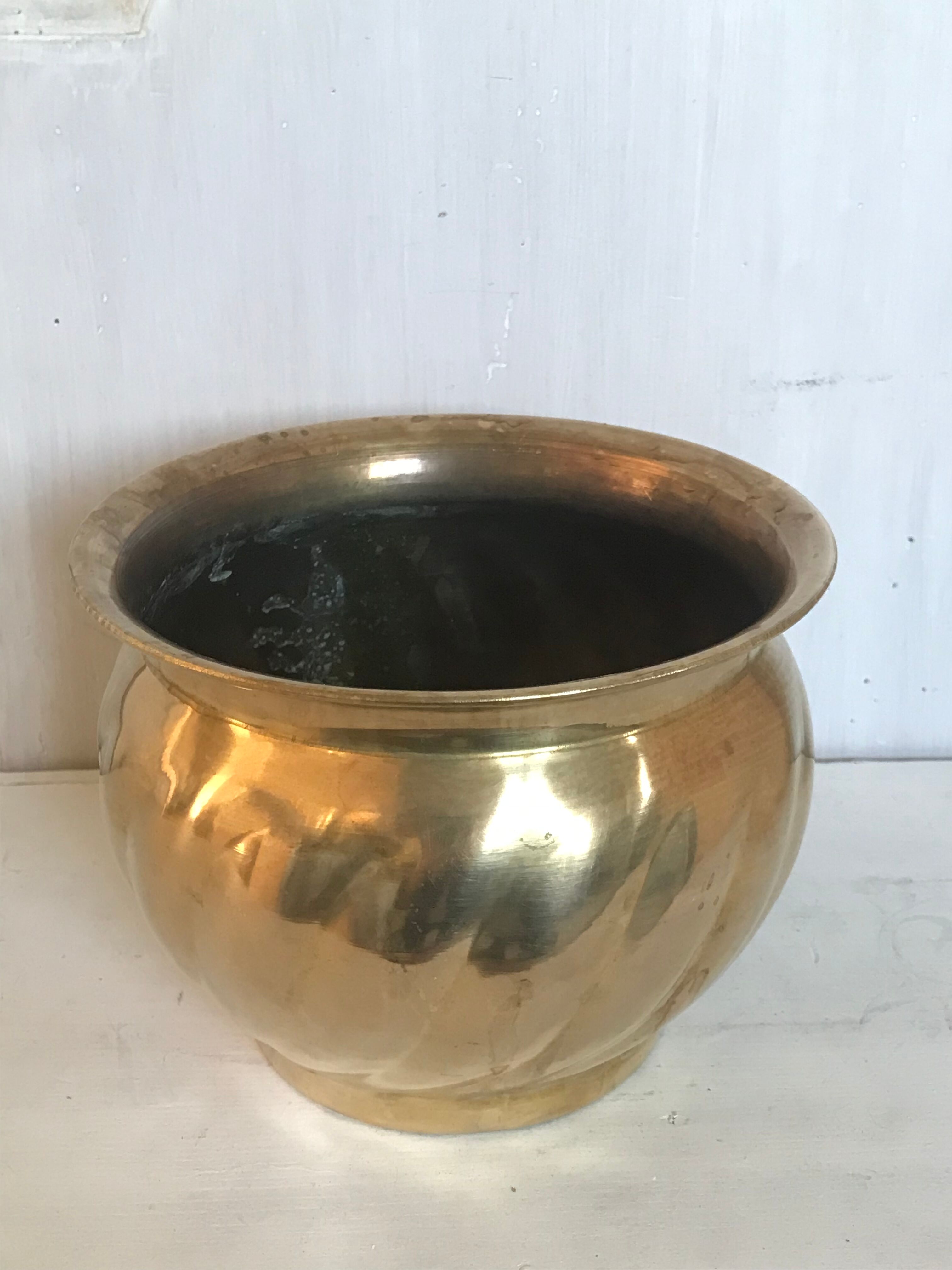 Vintage brass pot cover