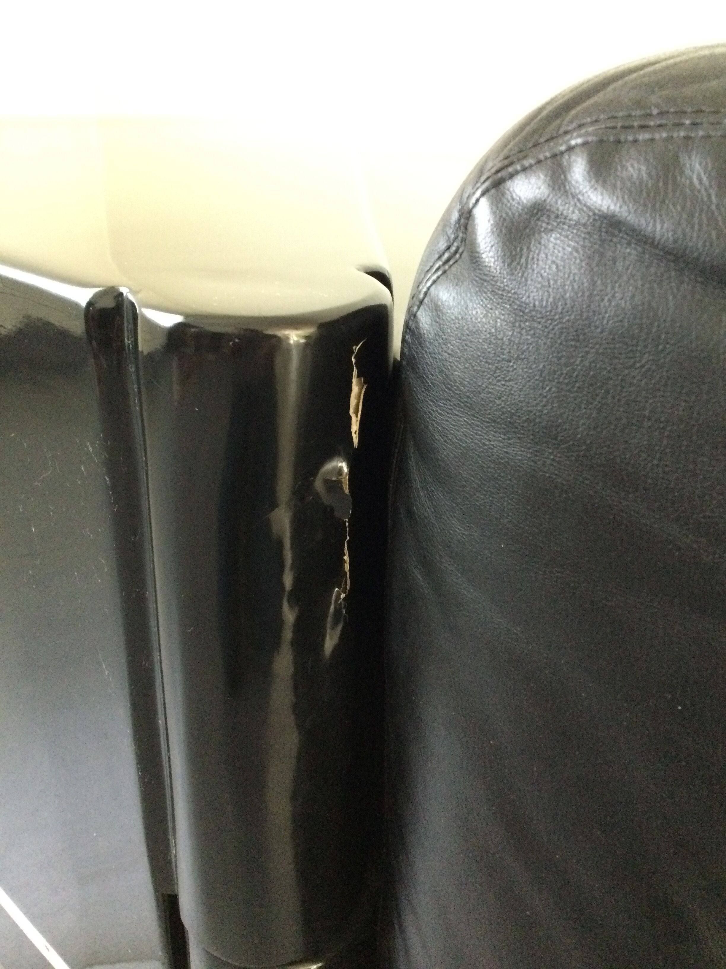 Canapé gradual lounge cuir noir Cini Boeri - knoll/gavina