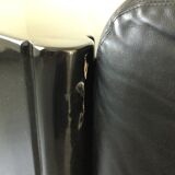 Canapé gradual lounge cuir noir Cini Boeri - knoll/gavina