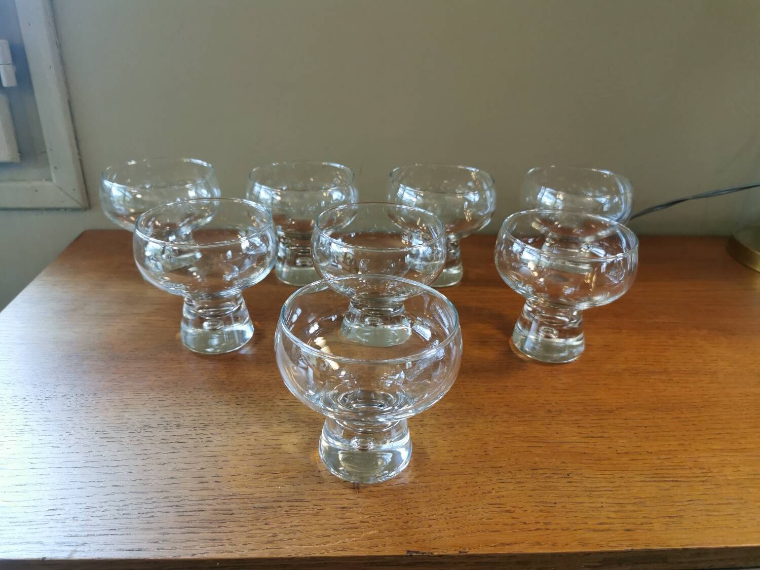 Set of 8 vintage bubble glasses