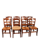 série de 8 chaises paillées en merisier