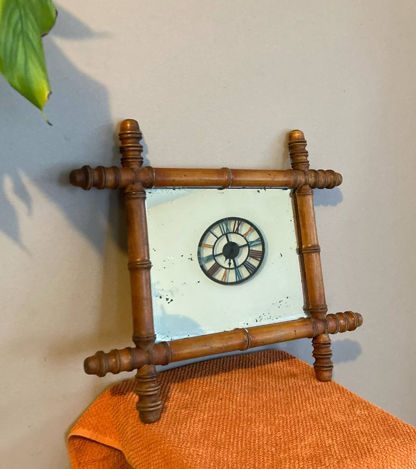 19th century bamboo mirror