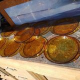 9 Arcoroc Sierra amber plates