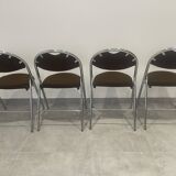 Set of 4 folding chairs in Trigano Hestia fabric