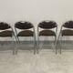 Set of 4 folding chairs in Trigano Hestia fabric