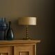 "Faux Bamboo" table lamp in patinated brass from the 1960s.