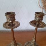 Paire de bougeoirs anciens