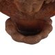 Garden ornament Cast iron Angel Cherub Water vessel Rust color