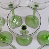 Set of 9 Alsace crystal glasses