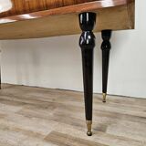 Mid-century 1960s mahogany sideboard with glass top