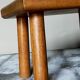 Pair of vintage oak footrests