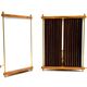 Leonardo Mosso 2 palisander and brass table lamps, Italy 1970s