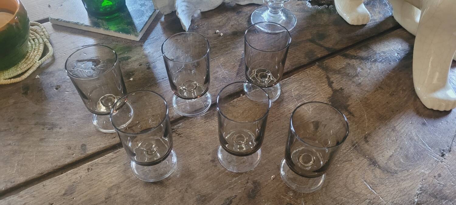 70s stemmed glasses