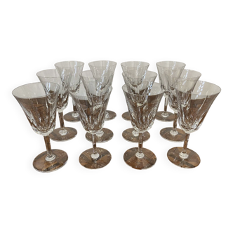 12 verres à eau Saint-Louis – modèle Cerdagne en cristal