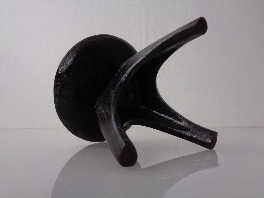 German Brutalist Iron Candleholder, 1960s