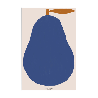 Affiche murale minimaliste poire bleue 30cm*40cm