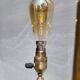 Black 3-light brass table lamp, 1950s