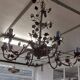 Black flower decor chandelier 6 lights