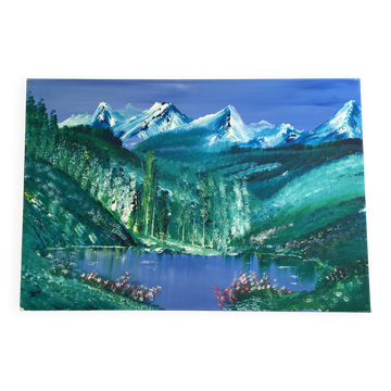 Tableau grand format de dominique bellet, artiste performeur