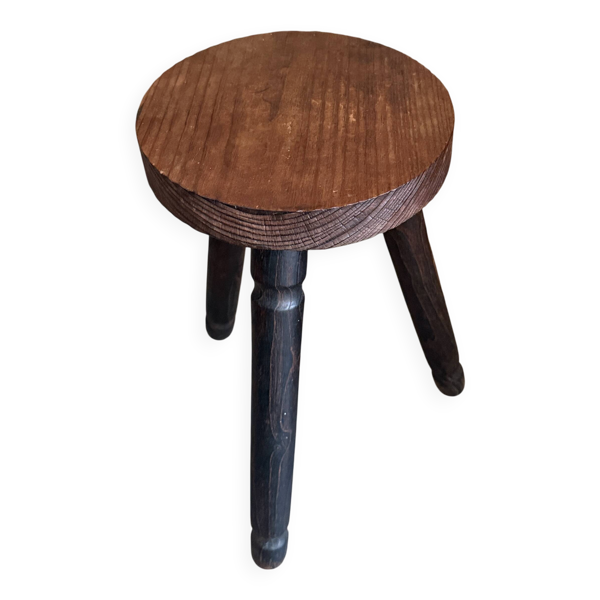 Tabouret tripode brutaliste
