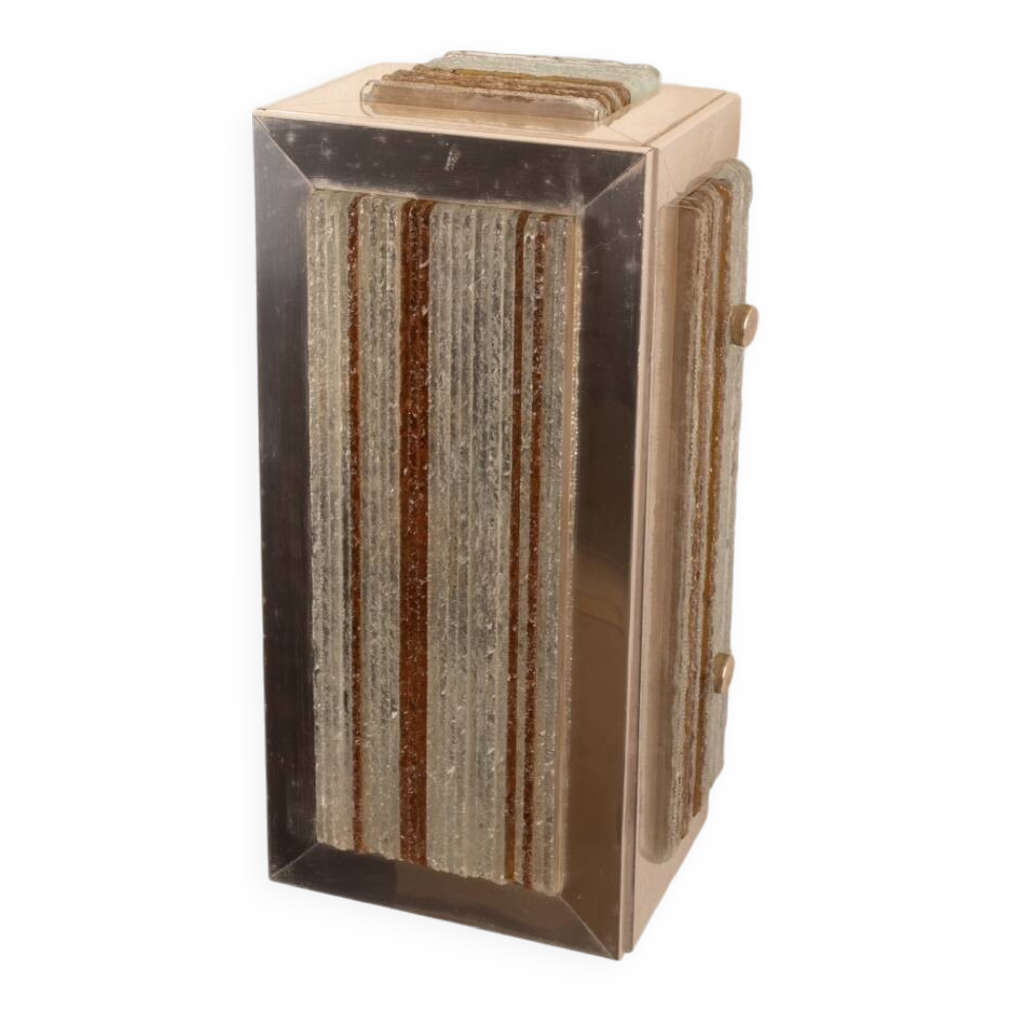 Applique in vetro e alluminio di Albano Poli per Poliarte - Cromo Version