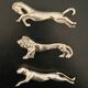 6 various animal shaped knife holders in silver metal
