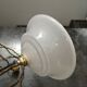 Old wrought iron lamp opalescent glass art deco