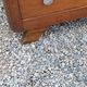 Commode vintage en chêne pieds compas 3 tiroirs des années 50