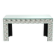 Console table en verre carreaux de miroir bombe argenté table d’entrée