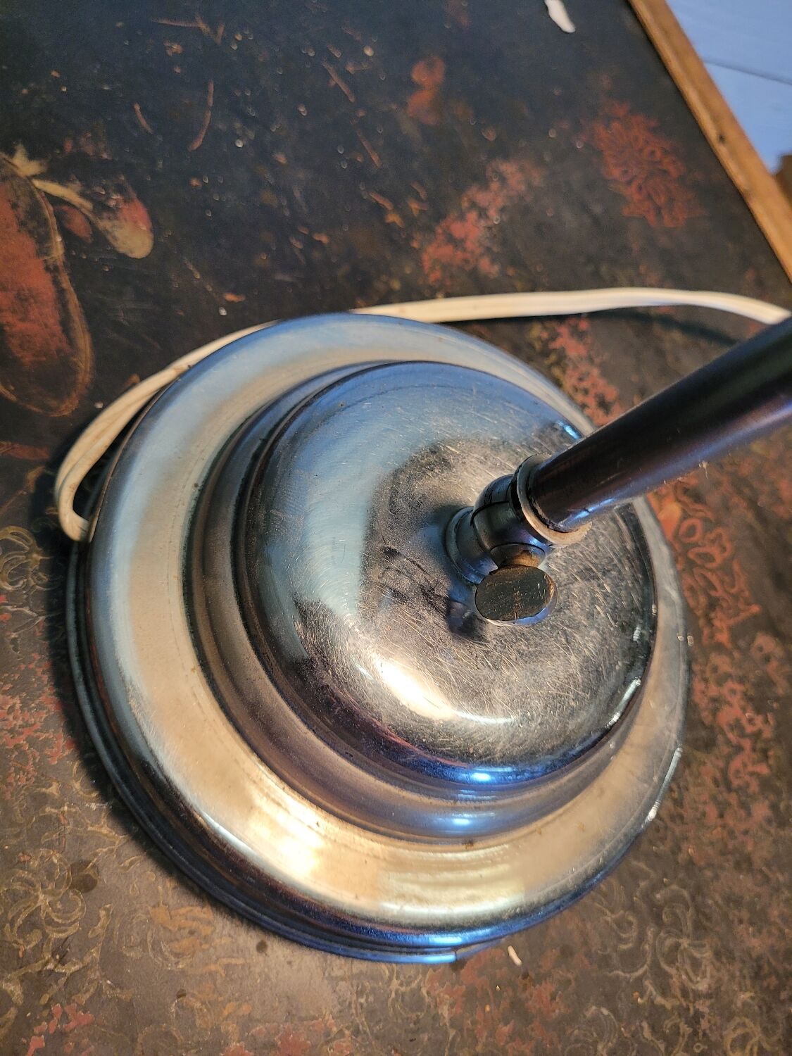 Table lamp chromed metal of the 50s