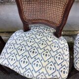 4 Louis XV style chairs with caned backs