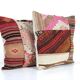 Set of 2 vintage kilim cushion covers 48x48 cm