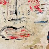 Modern Abstract Painting, Acrylic on Wood, Framed