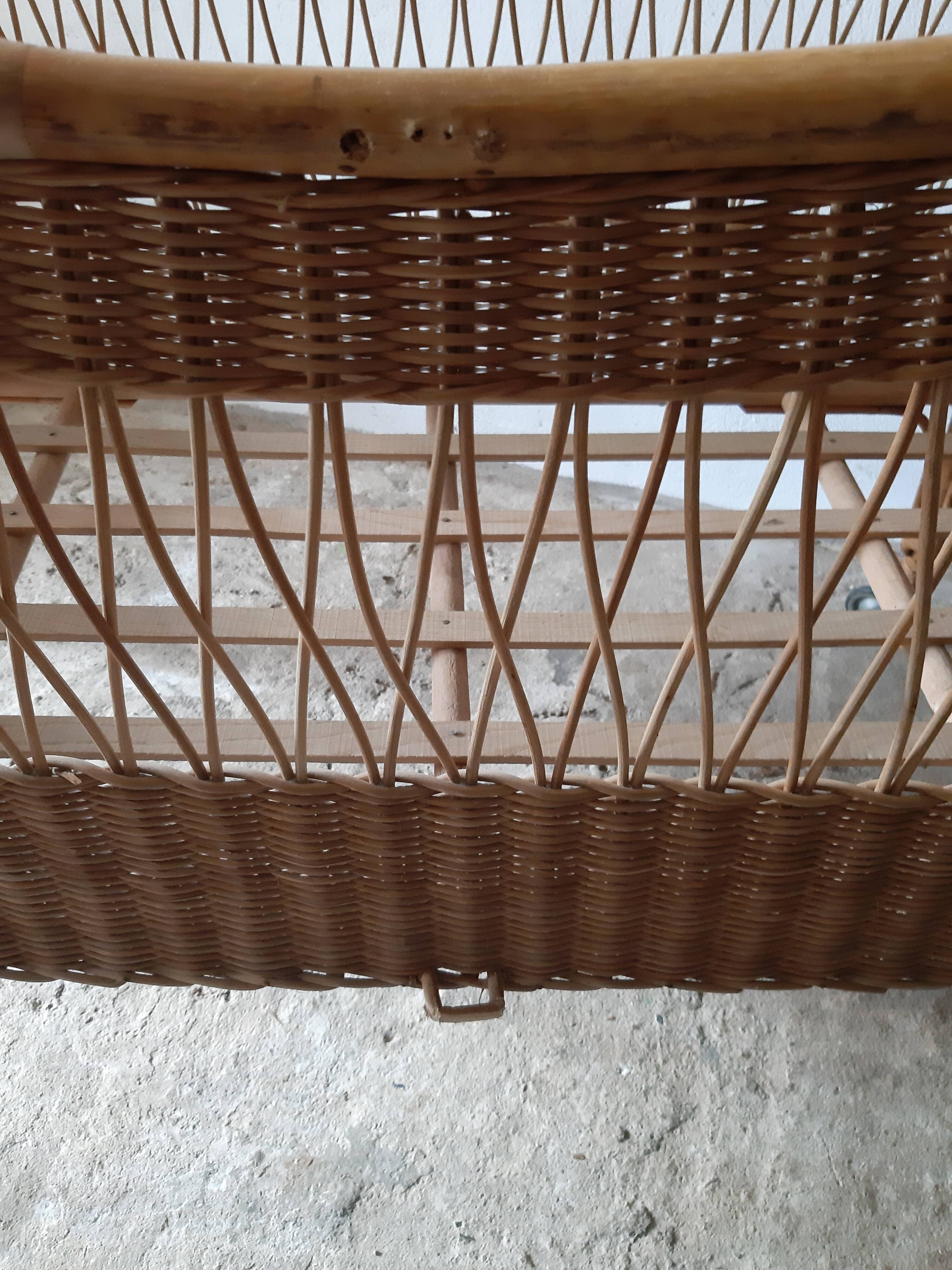 Rotin cradle baby bed