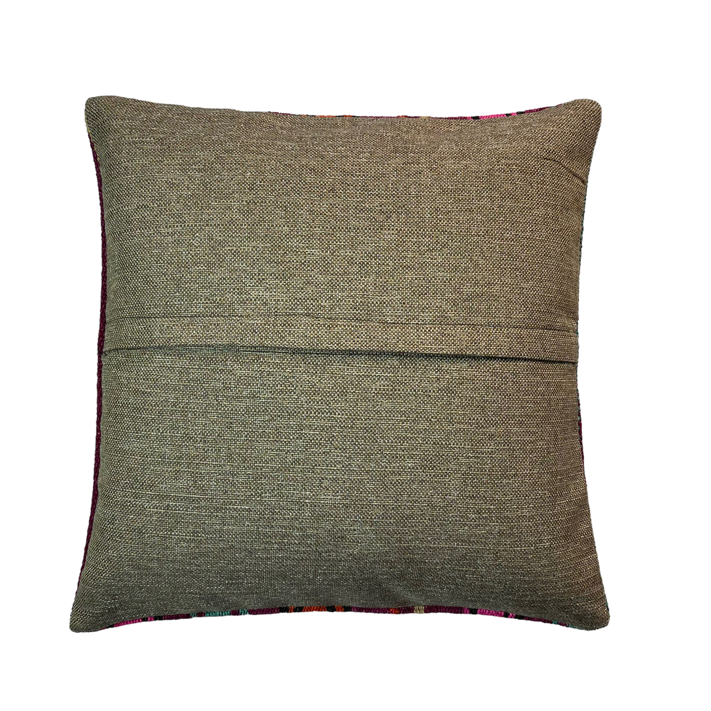 Vintage turkish kilim cushion cover , 40 x 40