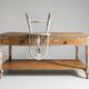 Antique wooden draper's counter