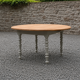 Table de ferme ronde à volets en bois massif – Ø 130 cm