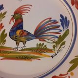 Keraluc quimper / assiette à suspendre oiseau peint à la main (01)
