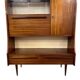 Vintage wooden cabinet with display case / bar section
