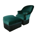 Toad armchair with footrest