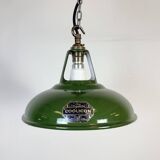 Industrial Green Enamel Factory Pendant Lamp from Coolicon, 1950s