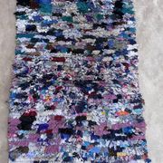 Tapis Marocain Boucherouite coloré - 89 x 162 cm