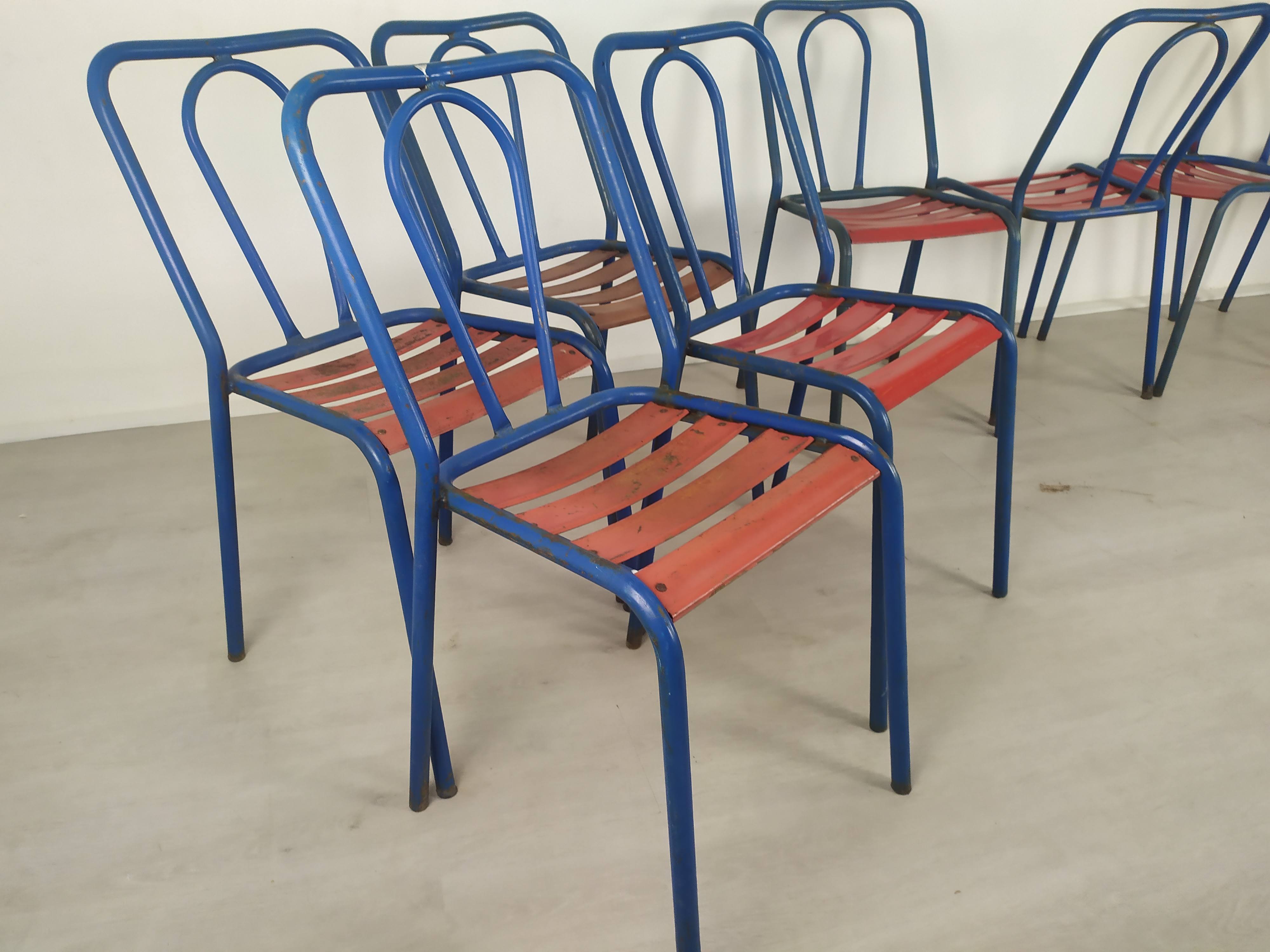 Bistro metal chairs Tolix
