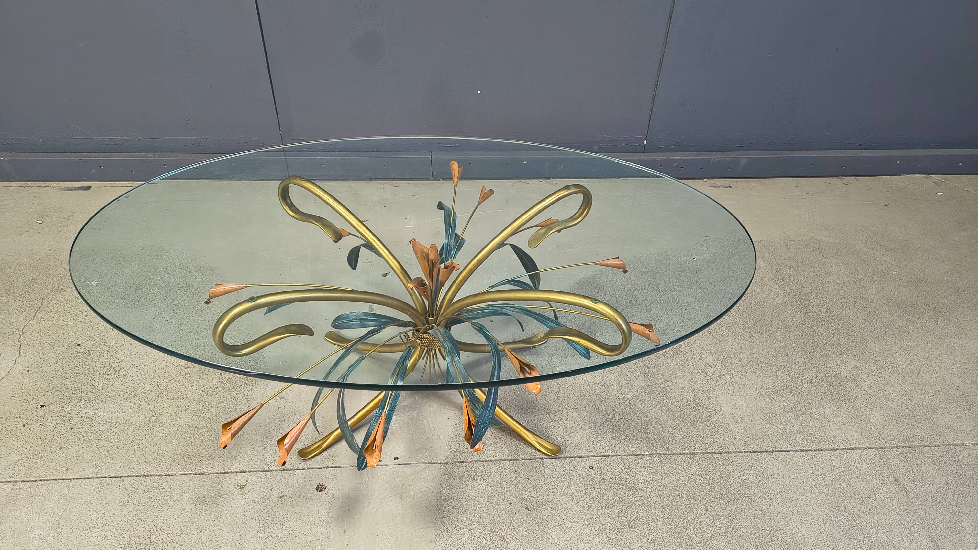 Table basse florentine dans le style de Hans Kögl, années 1970